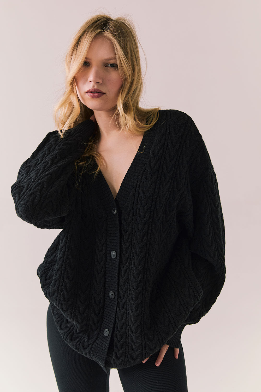 Pierre True Black Cardigan Womens chaserbrand