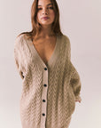 Pierre Heather Oatmeal Cardigan Womens chaserbrand