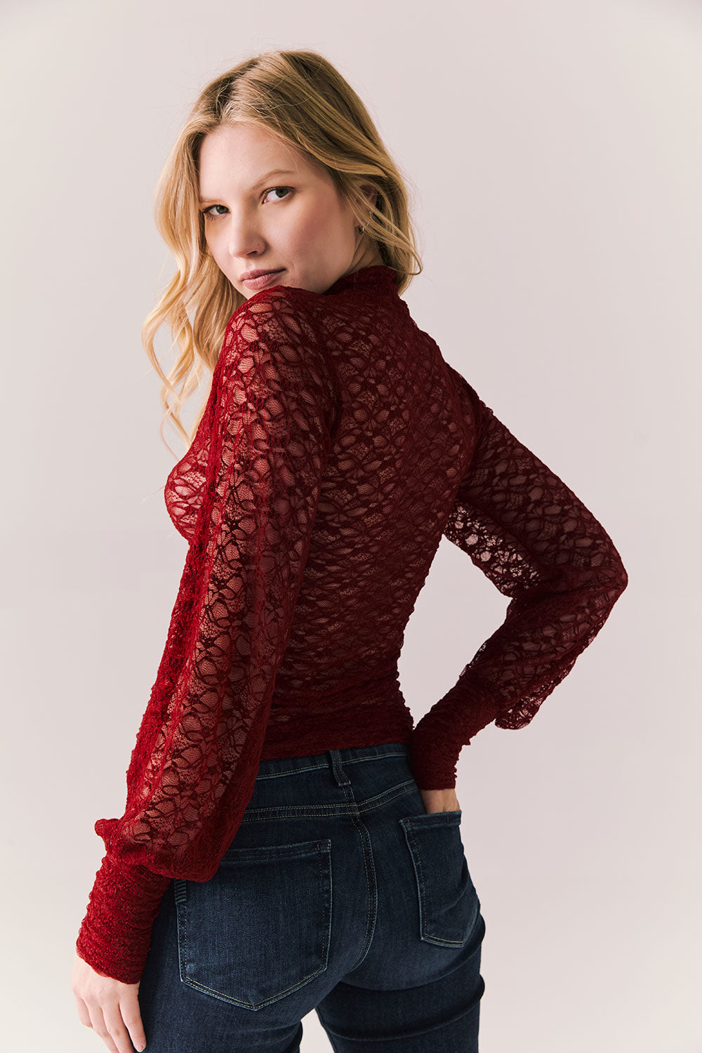 Evelynnnn Cabernet Long Sleeve Womens chaserbrand