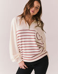 Heart Half Zip Up