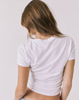 Back view of the Chaser Louis White Tee showing a clean neckline and smooth fitted back