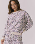 Chaser Vintage Paisley Long Sleeve in Starry White styled with matching Vintage Paisley Shorts front view