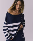 Womens Anchor Stripe Long Sleeve chaserbrand