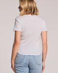 Chaser Louisa Tee in Light Heather Grey featuring clean back silhouette and soft drape