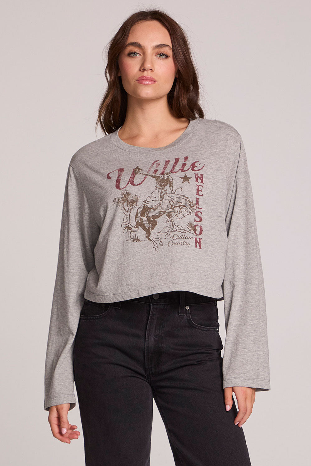 Willie Nelson Horseback Long Sleeve – Vintage Country Graphic Tee