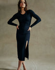 Vedaa Licorice Midi Dress WOMENS chaserbrand