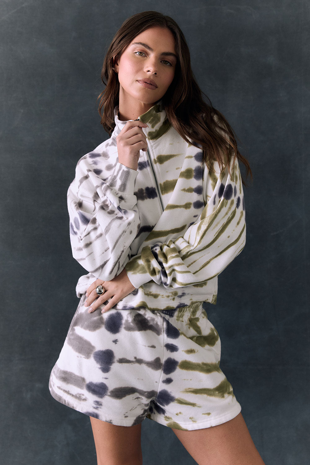 Ithaca Autumn Tie Dye Half Zip Womens chaserbrand