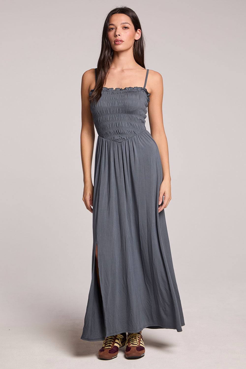 grey sweetheart dress Chaser Marquise Future Maxi light grey prom dress