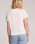 Back view of a woman wearing the Chaser Grateful Dead Dancing Bears Tee on a neutral background