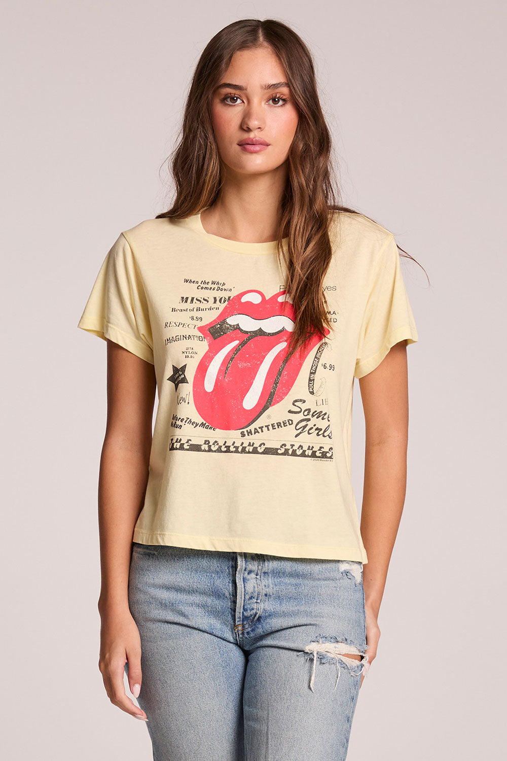 The Rolling Stones Logo Magazine Mix - Vintage Rock Tee | CHASER The Rolling Stones Logo Magazine Mix - Vintage Rock Tee | CHASER