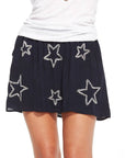 BEADED STARS HI-LO MINI SKIRT WOMENS chaserbrand