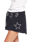 BEADED STARS HI-LO MINI SKIRT WOMENS chaserbrand