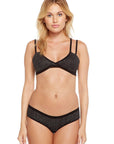 INTIMATES CLASSIC STRAPPY BACK GLITTER BRALETTE WOMENS chaserbrand