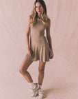 Myrina Iced Coffee Mini Dress Womens chaserbrand