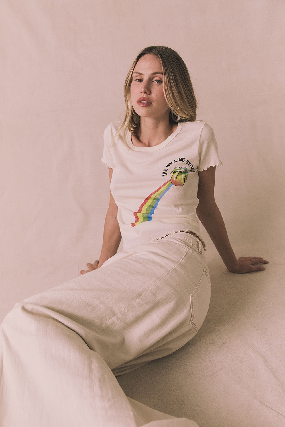 Rolling Stones She’s A Rainbow Tee Womens chaserbrand