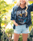 Cloud Jersey Crochet Trim Short Sleeve Kimono WOMENS - chaserbrand