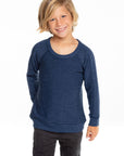 Boys Cozy Knit Long Sleeve Rib Panel Raglan Pullover BOYS - chaserbrand
