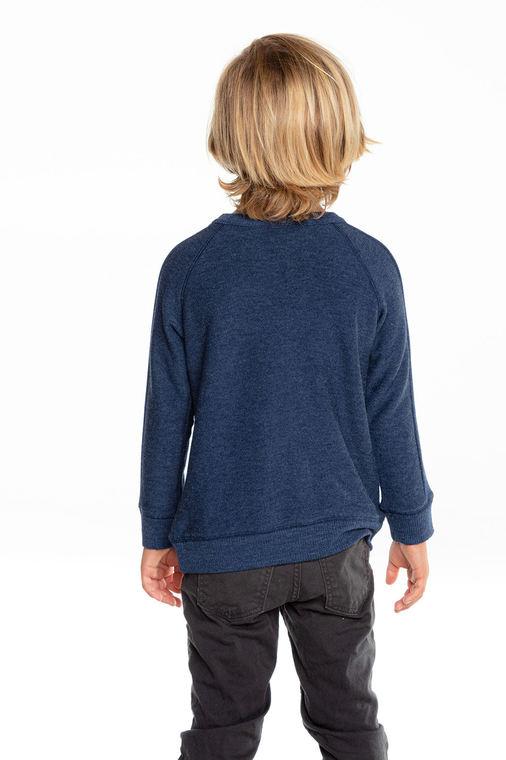 Boys Cozy Knit Long Sleeve Rib Panel Raglan Pullover BOYS - chaserbrand