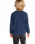 Boys Cozy Knit Long Sleeve Rib Panel Raglan Pullover BOYS - chaserbrand