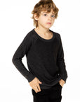 Boys Cozy Knit Long Sleeve Rib Panel Raglan Pullover BOYS - chaserbrand