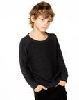 Boys Cozy Knit Long Sleeve Rib Panel Raglan Pullover BOYS - chaserbrand