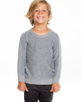 Boys Cozy Knit Long Sleeve Rib Panel Raglan Pullover BOYS - chaserbrand