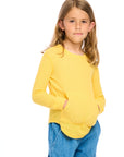 Thermal Long Sleeve Crew Neck Shirttail Tee With Kanga Pocket Boys chaserbrand