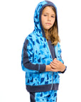 Boys Camo Zip Up Hoodie Boys chaserbrand