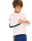 Color Blocked Crewneck Bolt Long Sleeve Tee BOYS chaserbrand