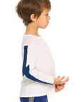 Color Blocked Crewneck Bolt Long Sleeve Tee BOYS chaserbrand