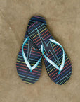 Black Rainbow Bolt Flip Flops FLIP FLOPS - chaserbrand