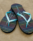 Black Rainbow Bolt Flip Flops FLIP FLOPS - chaserbrand