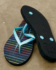 Black Rainbow Bolt Flip Flops FLIP FLOPS - chaserbrand