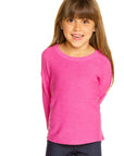 Girls Cozy Knit Rolled Long Sleeve Boxy Hi Lo Pullover BCA - chaserbrand