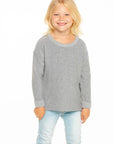 Girls Cozy Knit Rolled Long Sleeve Boxy Hi Lo Pullover GIRLS - chaserbrand