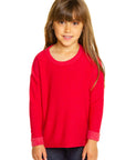 Girls Cozy Knit Rolled Long Sleeve Boxy Hi Lo Pullover GIRLS - chaserbrand