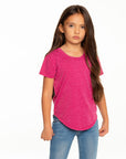 Girls Recycled Vintage Jersey Short Sleeve Scoop Back Shirt BCA - chaserbrand