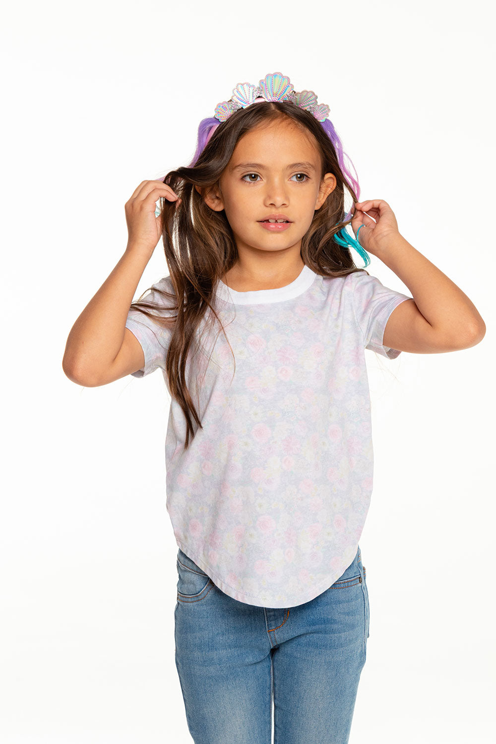 Girls Recycled Vintage Jersey Short Sleeve Scoop Back Shirt GIRLS - chaserbrand