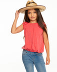 Girls Recycled Vintage Jersey Shirred Short Sleeve Off Shoulder GIRLS - chaserbrand