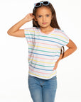 Girls Recycled Vintage Jersey Cap Sleeve Vent Back Tee GIRLS - chaserbrand