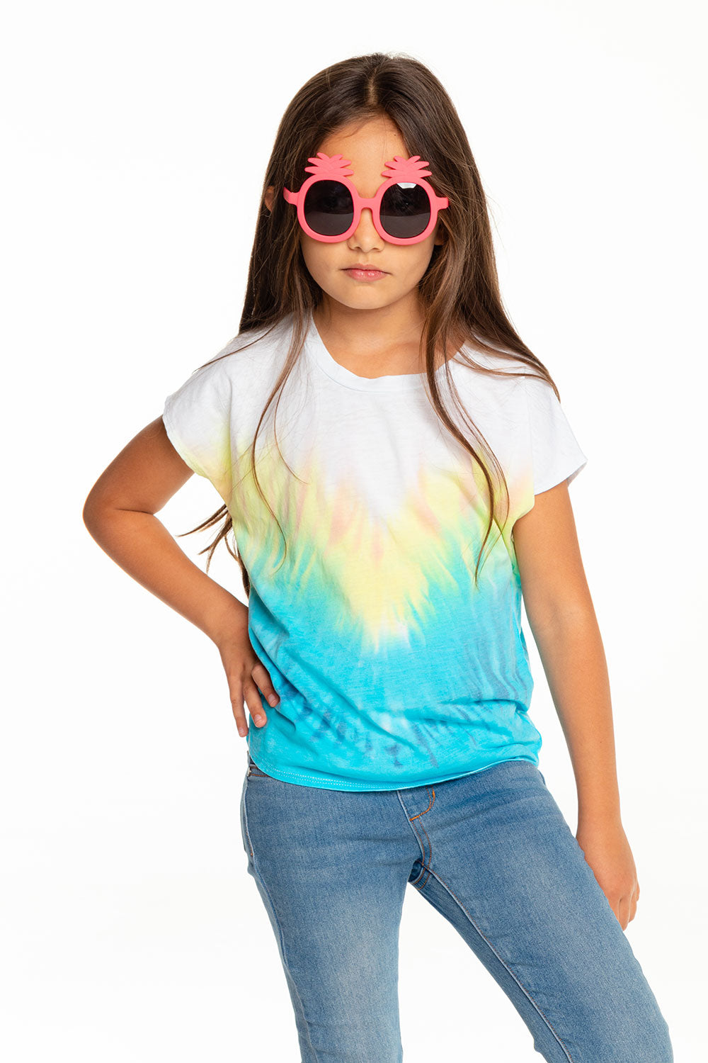 Girls Recycled Vintage Jersey Cap Sleeve Vent Back Tee GIRLS - chaserbrand