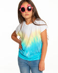 Girls Recycled Vintage Jersey Cap Sleeve Vent Back Tee GIRLS - chaserbrand