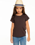 Girls Recycled Vintage Jersey Cap Sleeve Vent Back Tee GIRLS - chaserbrand