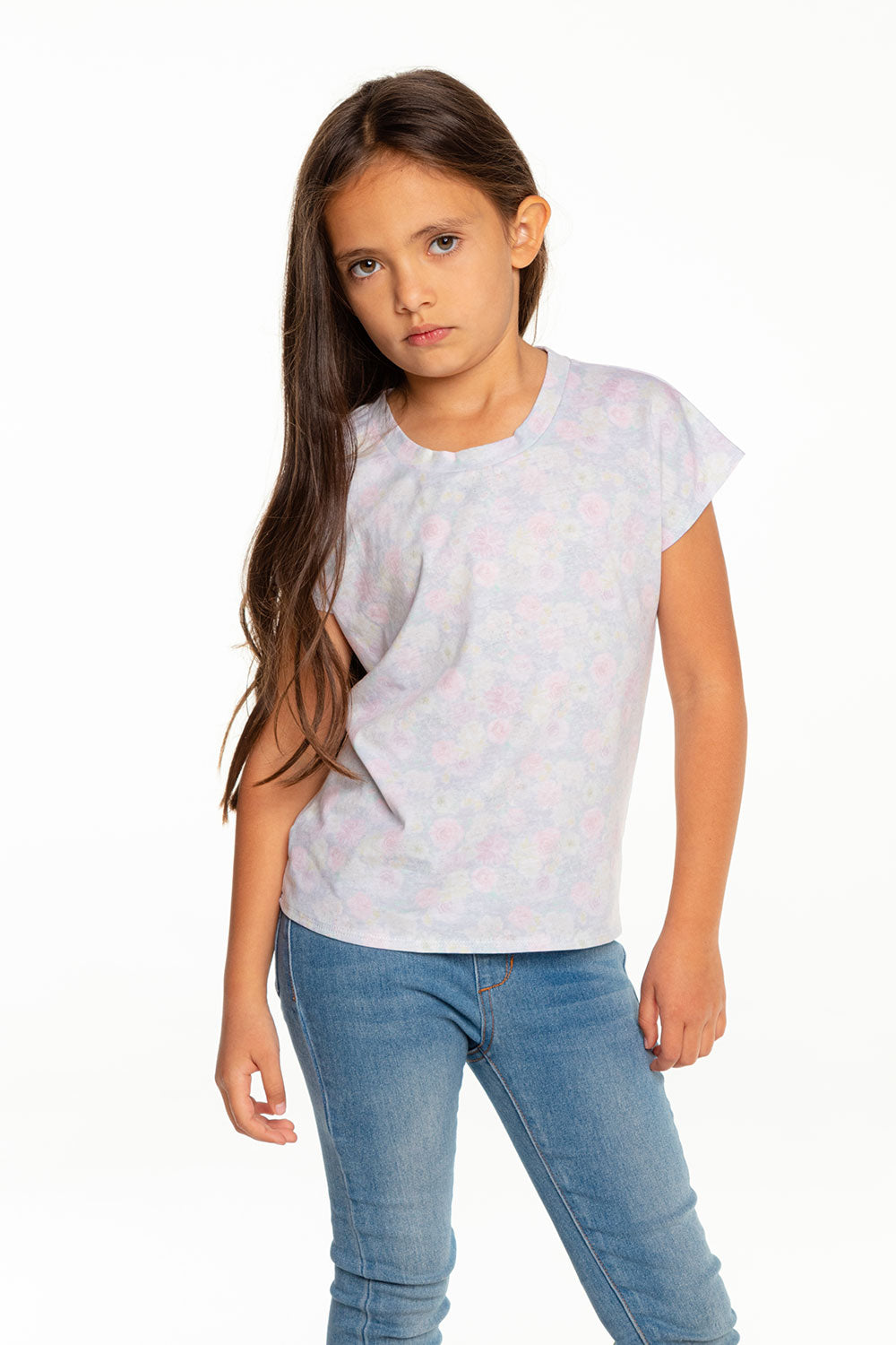 Girls Recycled Vintage Jersey Cap Sleeve Vent Back Tee GIRLS - chaserbrand