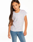 Girls Recycled Vintage Jersey Cap Sleeve Vent Back Tee GIRLS - chaserbrand