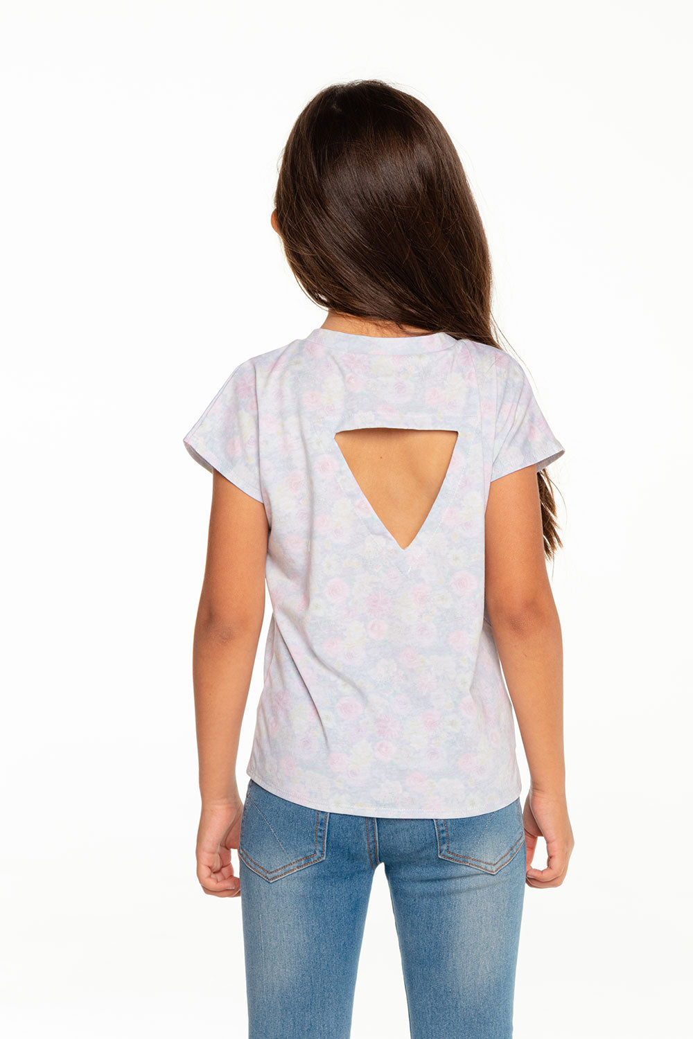 Girls Recycled Vintage Jersey Cap Sleeve Vent Back Tee GIRLS - chaserbrand