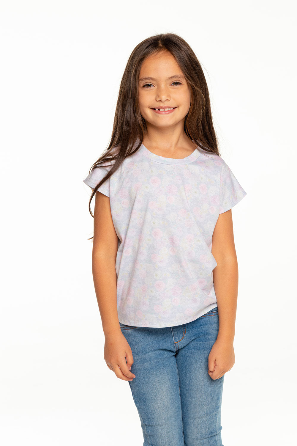 Girls Recycled Vintage Jersey Cap Sleeve Vent Back Tee GIRLS - chaserbrand