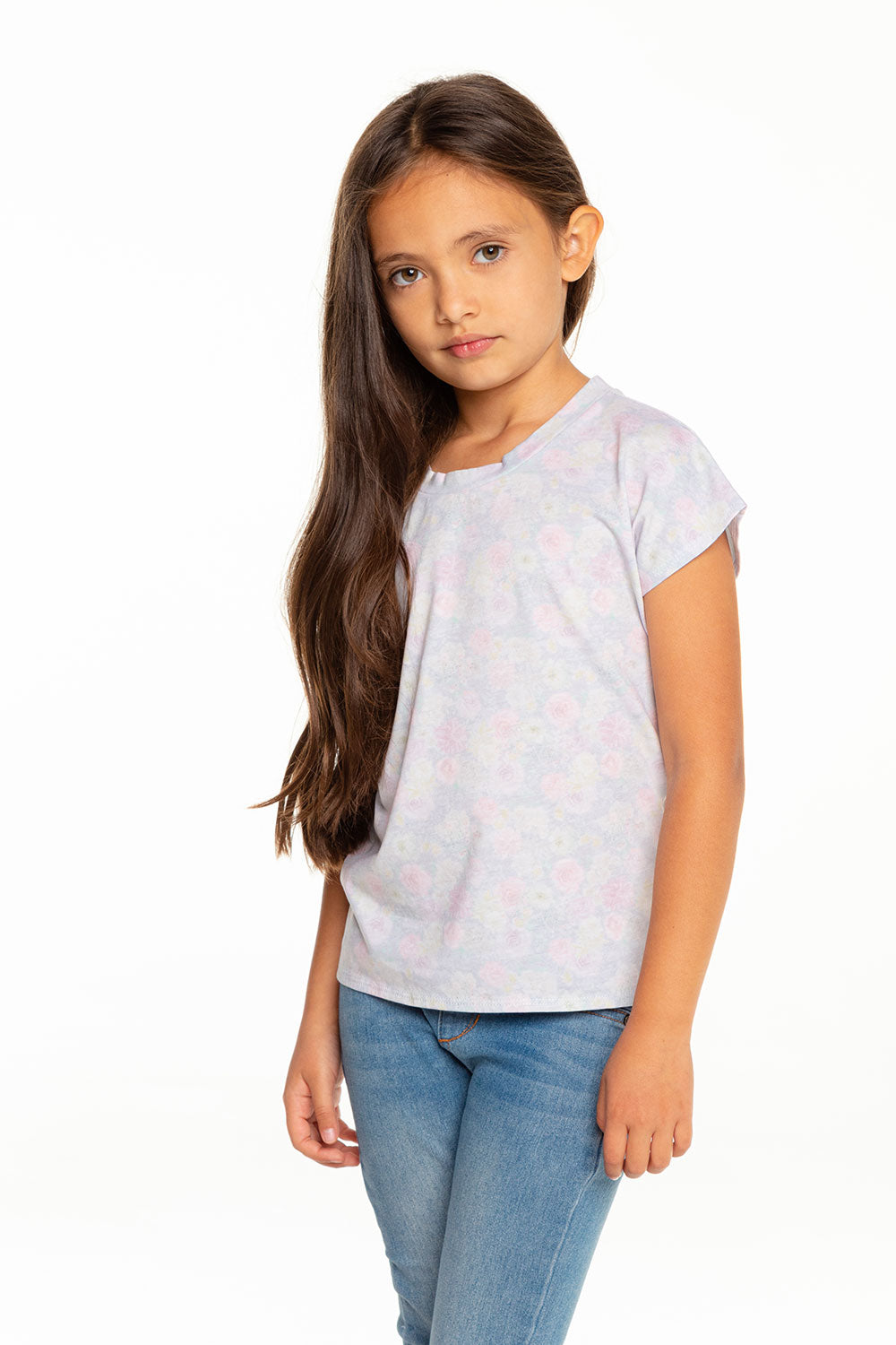 Girls Recycled Vintage Jersey Cap Sleeve Vent Back Tee GIRLS - chaserbrand