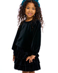 Stretch Velvet Blouson Sleeve Raglan Girls chaserbrand