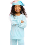 Stretch Velvet Blouson Sleeve Raglan Girls chaserbrand
